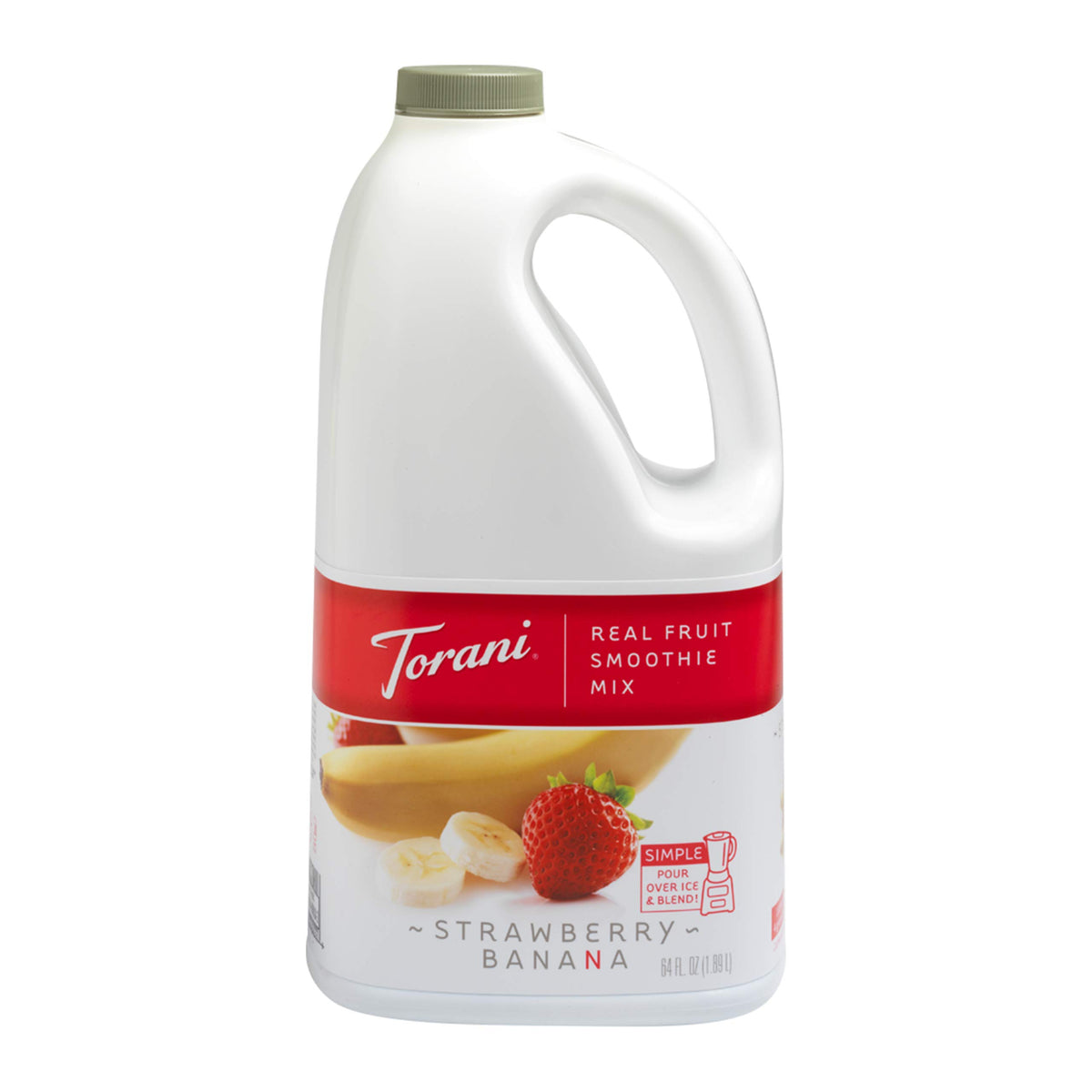 Torani Real Fruit Smoothie Mix, Strawberry Banana, 64 Ounce