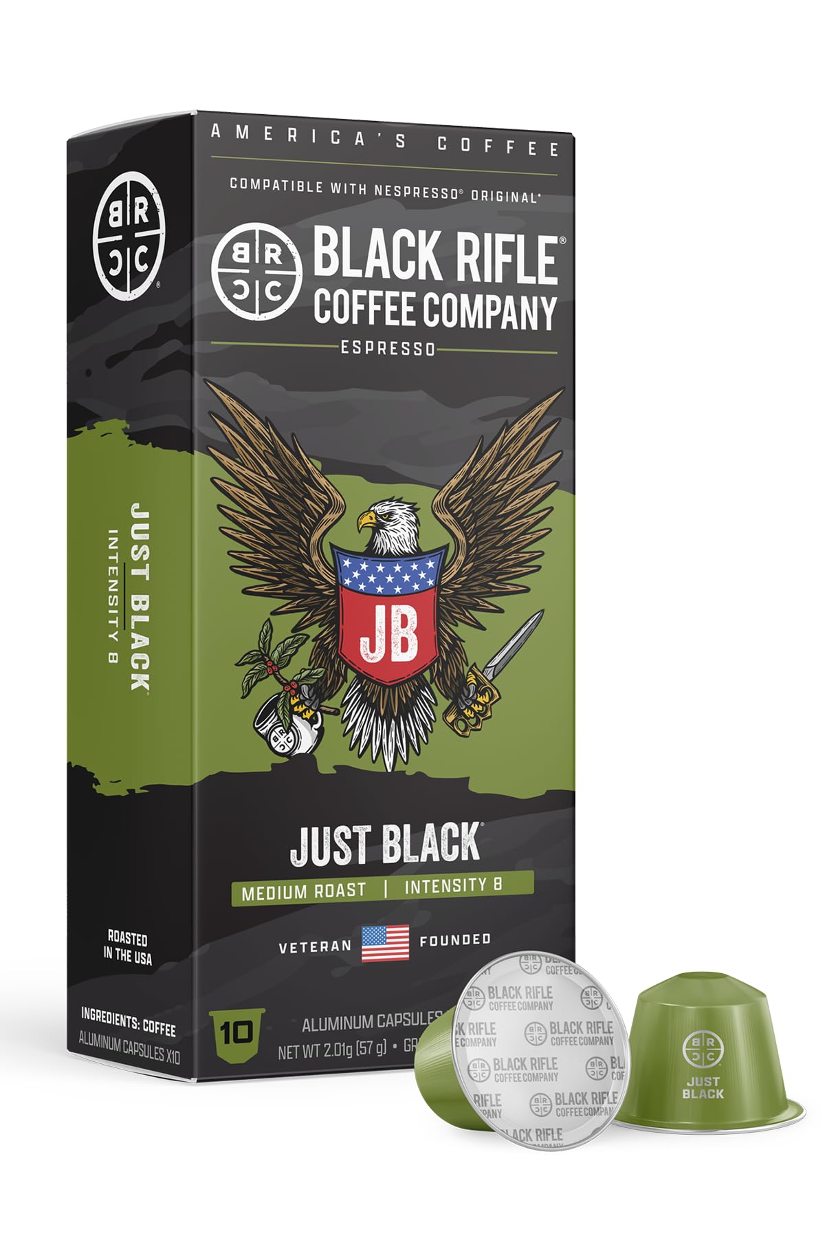 Black Equipment Coffee Company 30Ct Just Black Espresso Units - Medium Roast  Nutty  Milk Chocolate & Vanilla  Oriflavor Blendalline Compatible