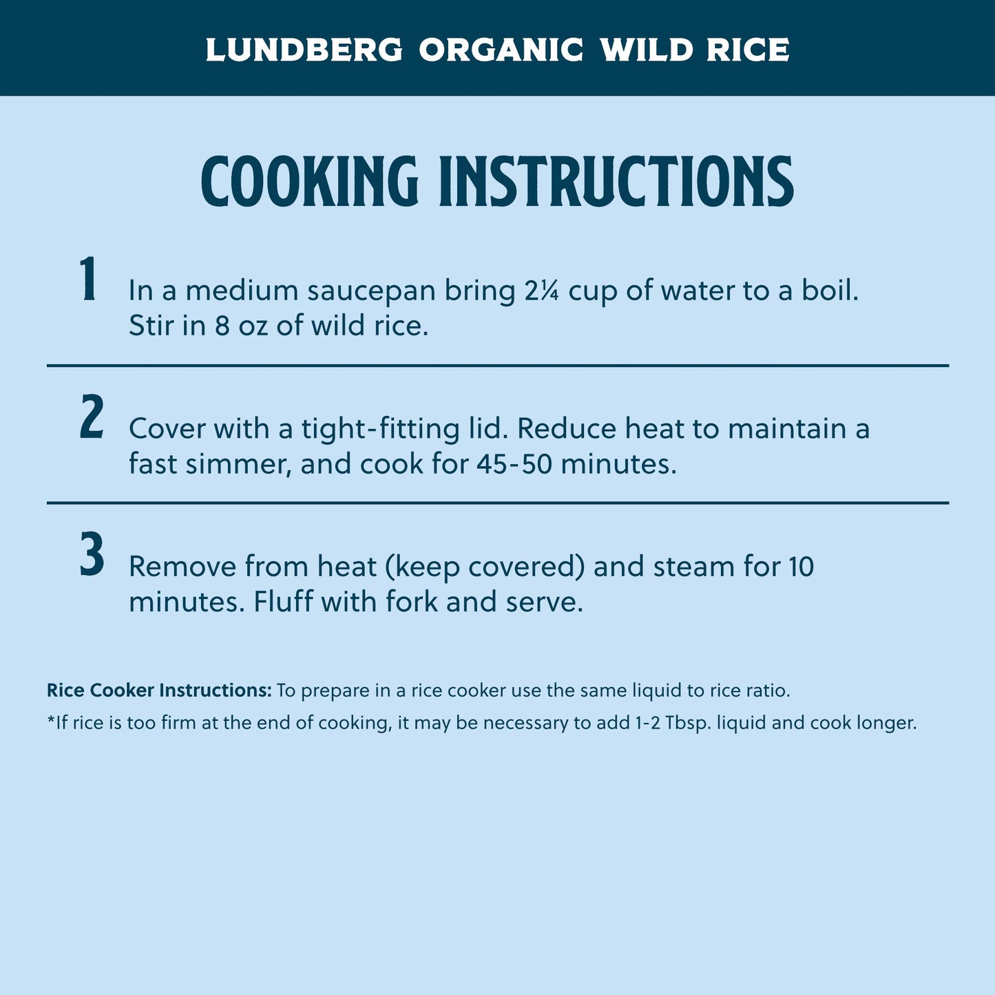 Og2 Lund Wild Rice ( 25 X 25 Lb   )