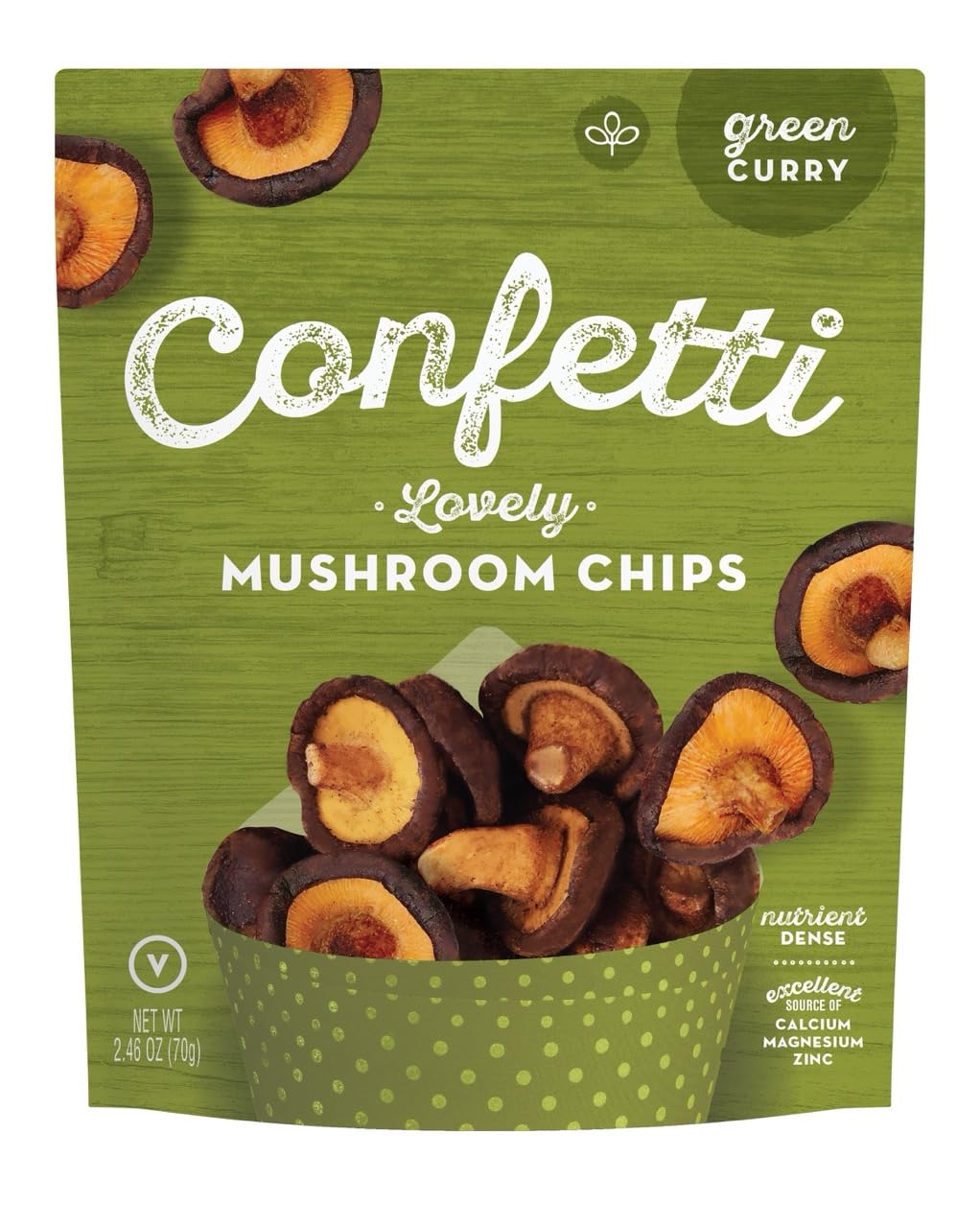 12-pack Lovely Mushroom Chips, Green Curry