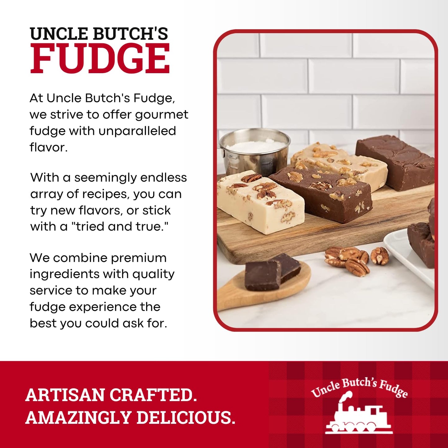 Uncle Butch'S Fudge - Creamy And Smooth Chocolate Mint - Delicious And Decadent Handcrafted Fudge (24Oz)