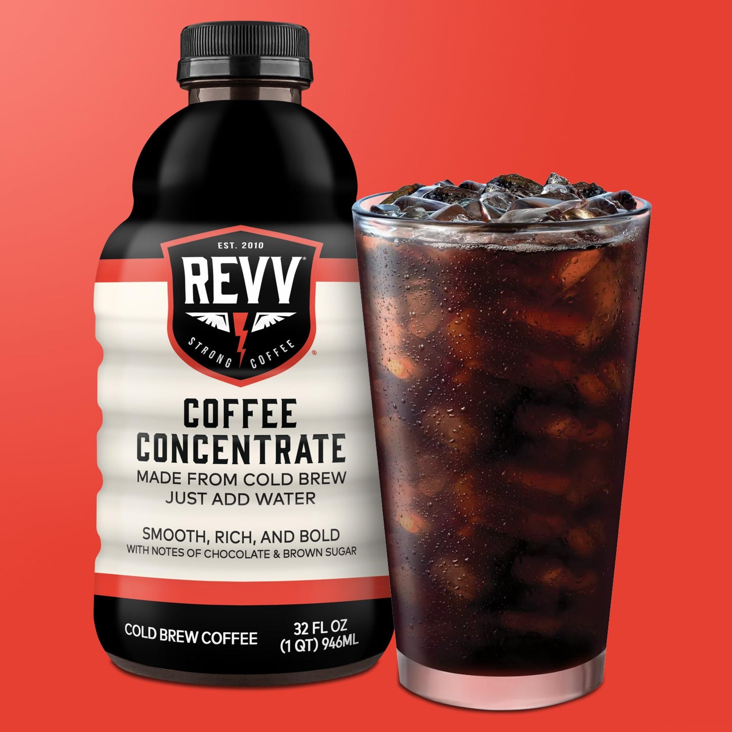 REVV 32oz Coffee Concentrate  6 count (1 pack of 6)