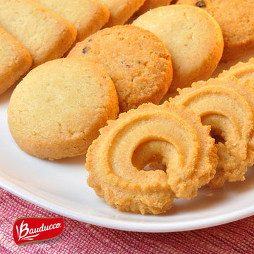 Bauducco Butter Cookies Tin - Convenient Sorted Butter Cookies in a Tin - Delicious Sweet Snack or Gift - 12 oz. (1 Tin)