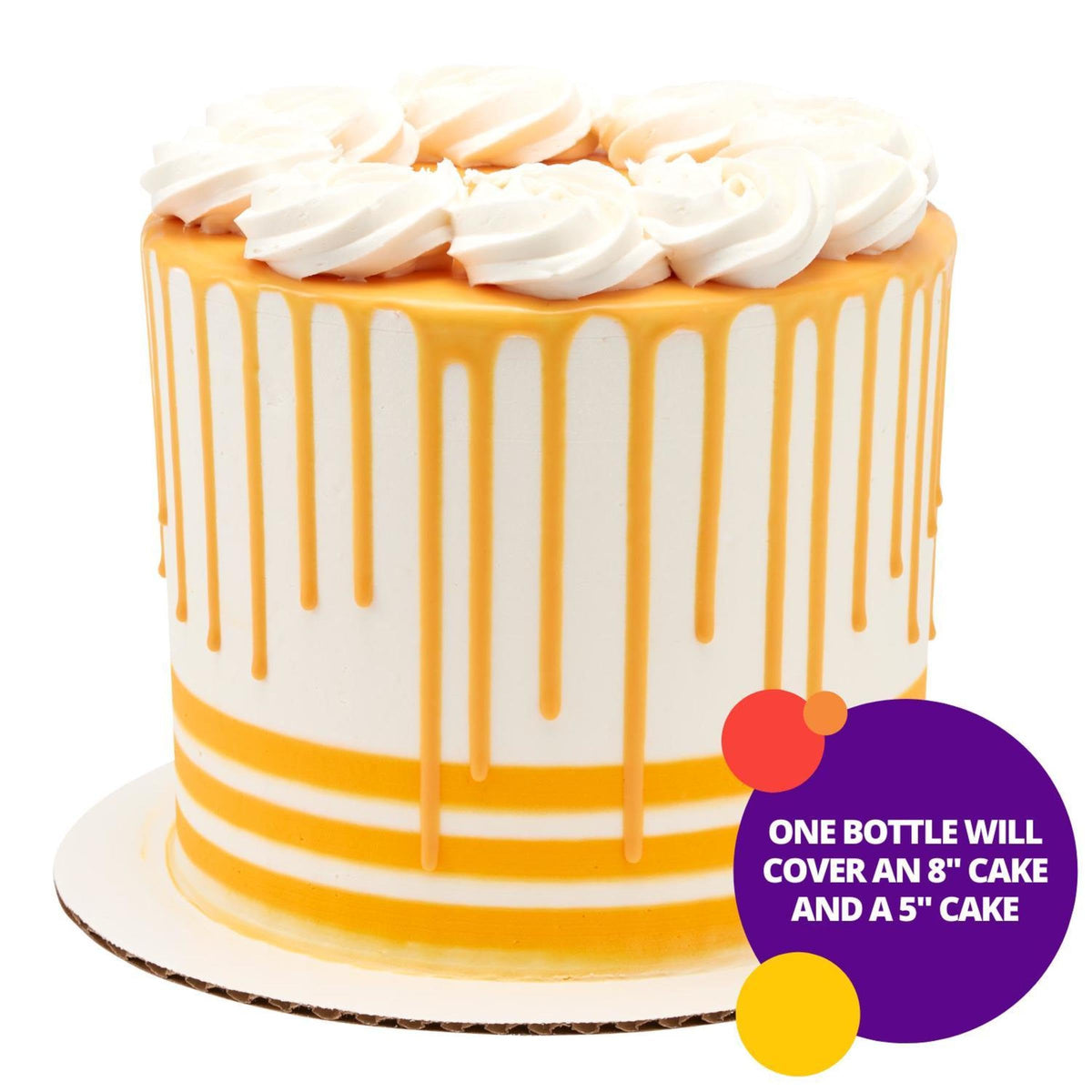Decopac Cake Drip, Yellow Color, Vanilla Flavor, Matte Like Chocolate, 6.35 Oz