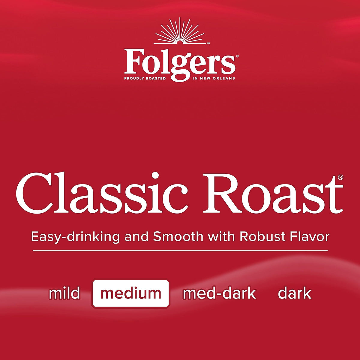 Folgers Classic Roast Ground Coffee, Medium Roast Coffee, 25.9 Ounce Canister