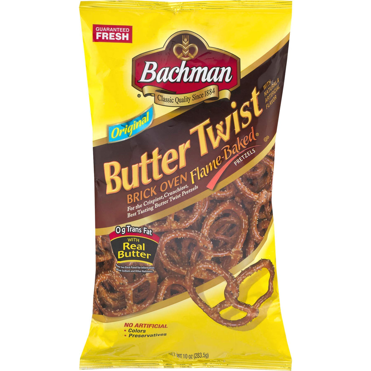 Bachman Butter Twist Pretzels 10 Oz (4 Bags)