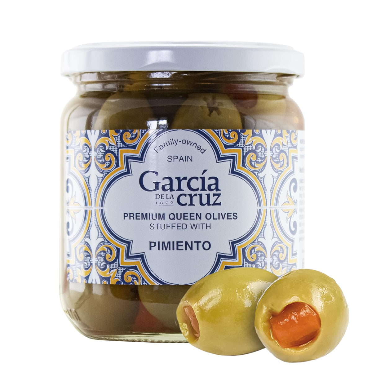 Pimiento Stuffed Olives, Garcia De La Cruz, 14 Oz
