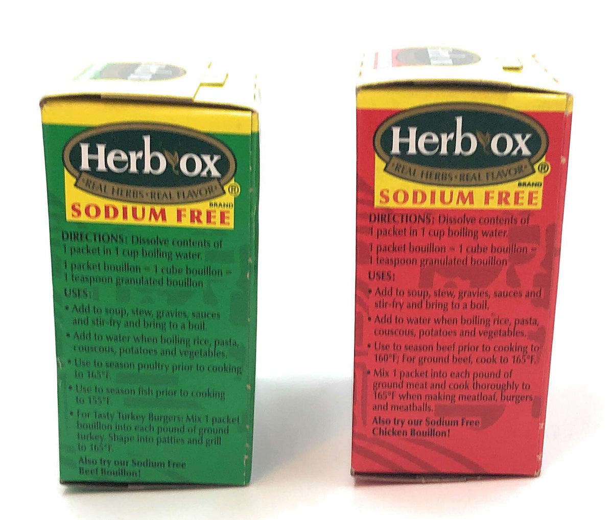 Herb-Ox Sodium Free Bouillon Bundle, Beef And Chicken, 16 Total Packets