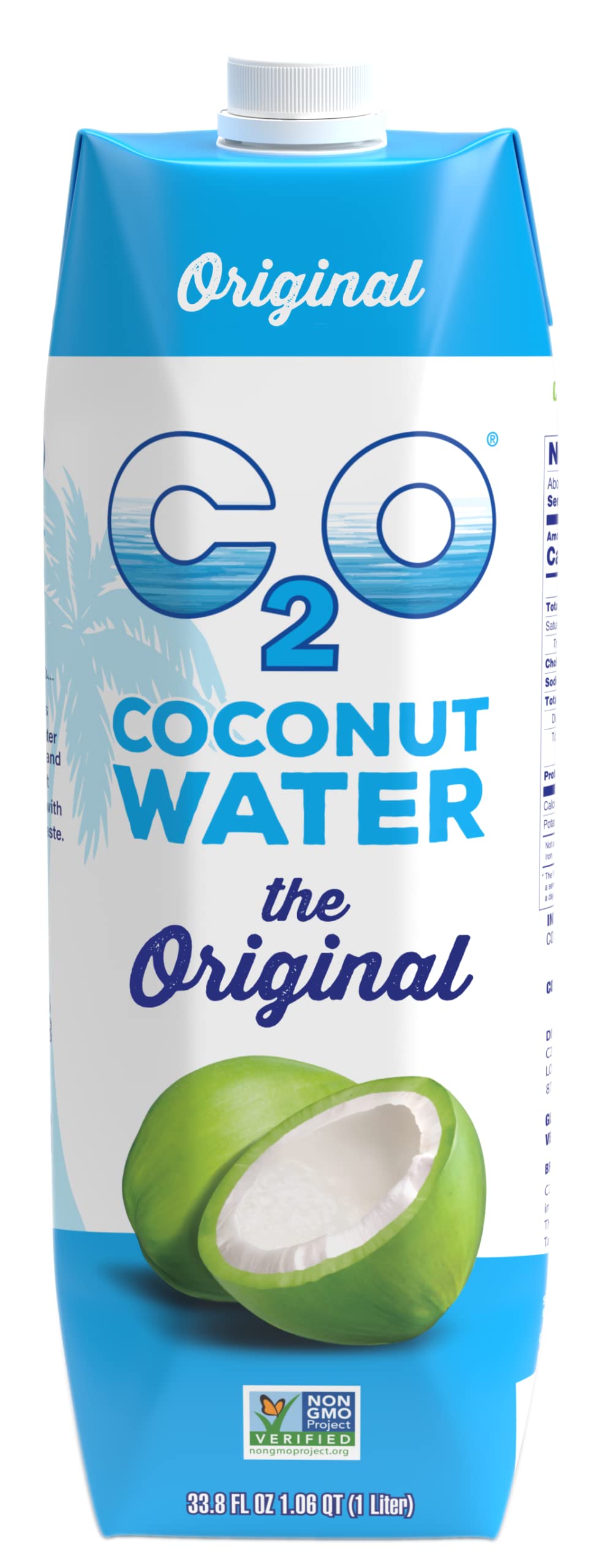 C2O Pure Coconut Water Variety Pack, 33.8 Fl Oz (Pack of 6)