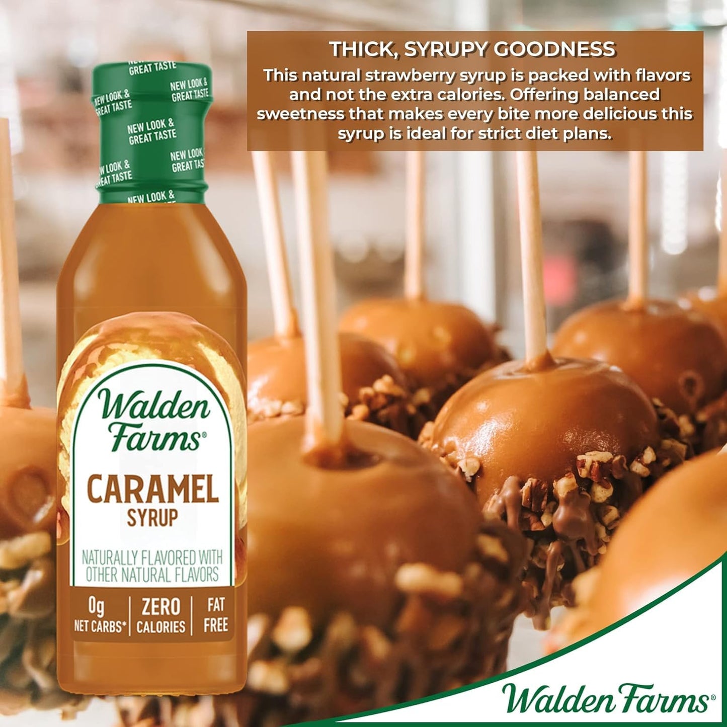 Walden Farms Caramel (2 Bottles) Syrup, Sugar Free, Calorie Free, Fat Free, Carb Free, Gluten Free (24 Oz) By Walden Farms