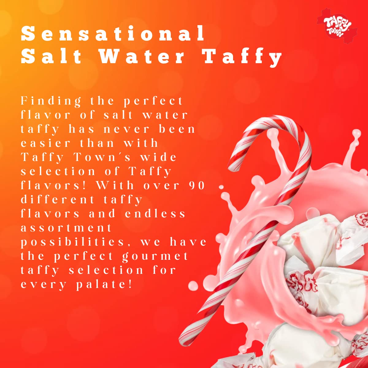 Taffy Town Saltwater Taffy- Candy Corn | Gourmet | Nougat-Style Candy| Soft & Delicious| Sumer Snack Treats| Party Good Candies