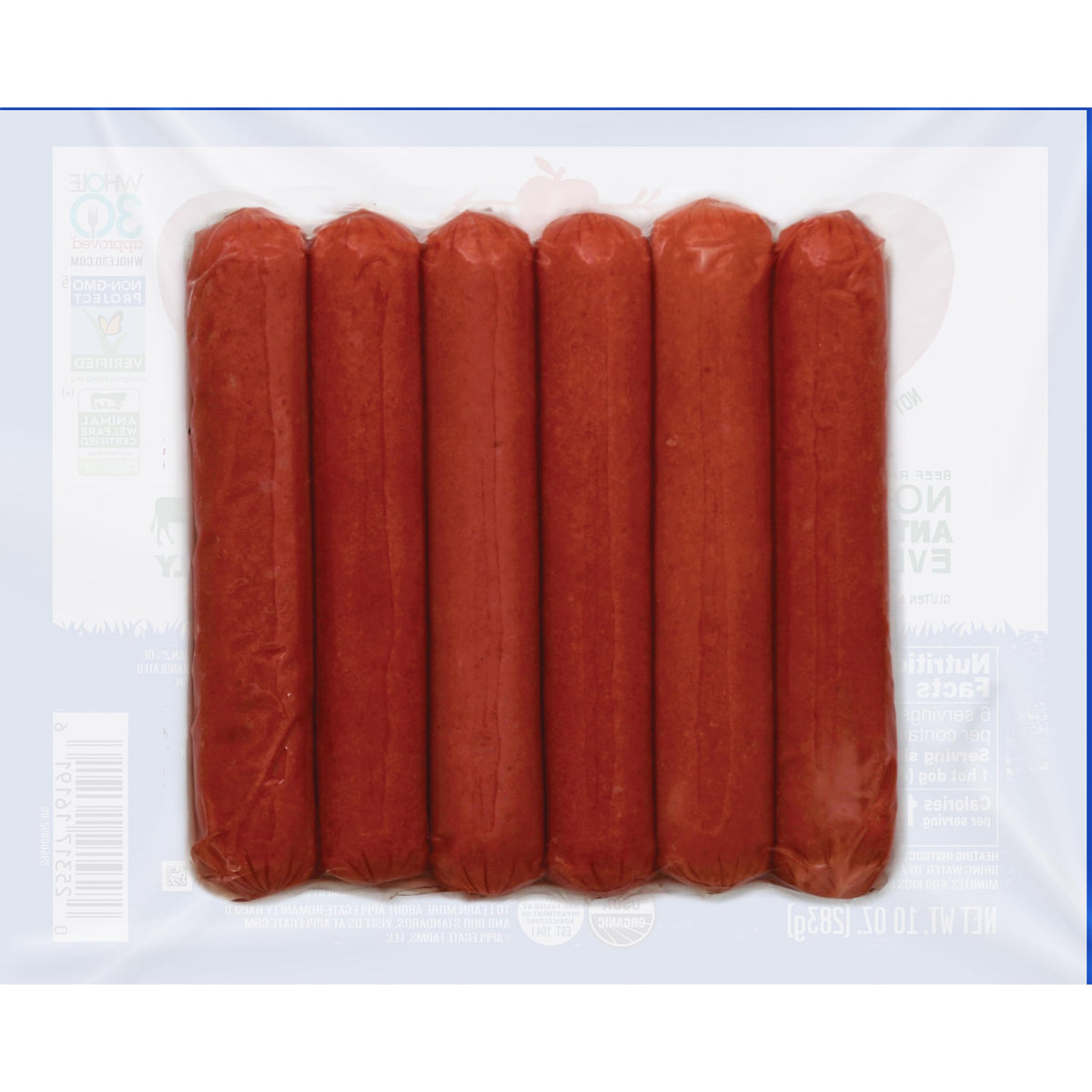 Applegate Farms Organic Uncured Beef Hot Dogs, 10 OZ
