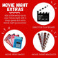 Movie Night Basket Gift Set - Popcorn  Candy  Snacks  game-style and more - 33 Items - Movie Night Gift Box  Gift Basket for Date Night  Family Night  Birthday  College Students  Teens  Men  Women  Kids  Grandpa  Grandma  Friend or Teacher