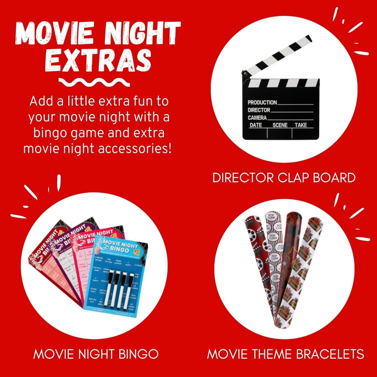 Movie Night Basket Gift Set - Popcorn  Candy  Snacks  game-style and more - 33 Items - Movie Night Gift Box  Gift Basket for Date Night  Family Night  Birthday  College Students  Teens  Men  Women  Kids  Grandpa  Grandma  Friend or Teacher