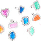 Plastic Jewel Rings, 24 Count Assortment