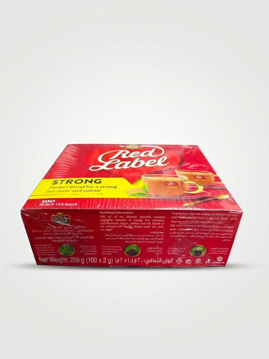 Brooke Bond Red Label Strong Black Tea 100 Bags - Bold & Rich
