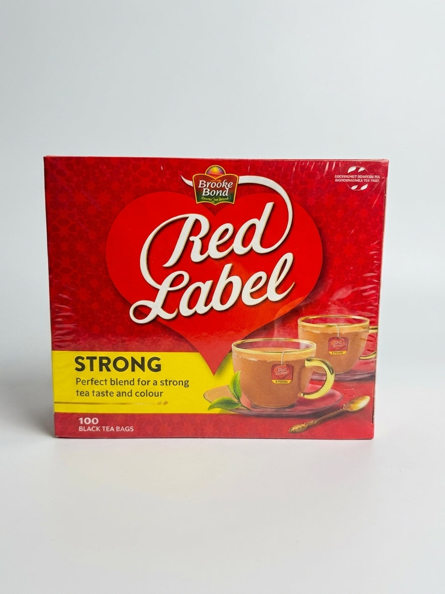 Brooke Bond Red Label Strong Black Tea 100 Bags - Bold & Rich
