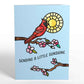 Sending Sunshine Cardinal 5"x7" Suncatcher Pop-Up Cards