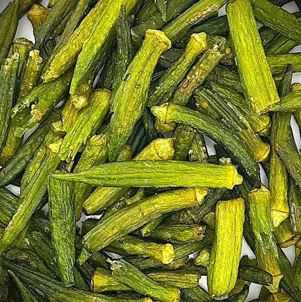 Smarty Stop Sugar Added Dried Okra Vegetable Crispy Chips, Veggie Chips (1 Pound (Pack of 1))