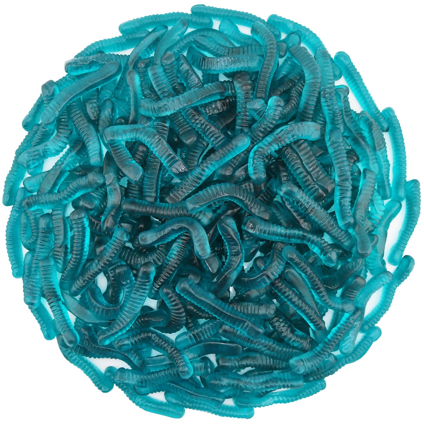 FirstChoiceCandy Sweet & Sour Gummy Worms, Multi Flavors and Solid Colors (5 Pound, Blue Raspberry)