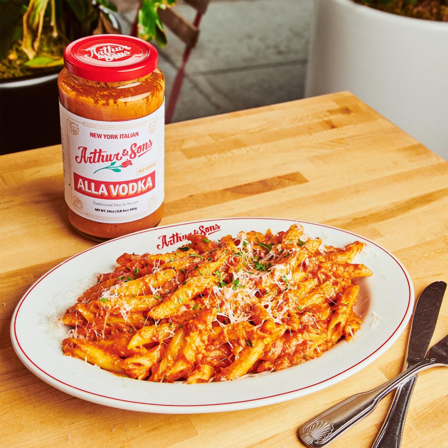 Arthur & Sons spirit-inspired flavor Sauce - Authentic Italian Recipe, All-Natural Ingredients - 2 Pack (48oz)