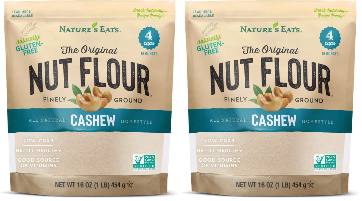Natures Eats Cashew Flour Finely Ground, 16 Oz (Pack of 2)