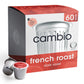 Cambio Roasters French Roast Organic Keurig KCups, Only Aluminum KCup Keurig Coffee Pods for Better & Longer Lasting Flavor, Int