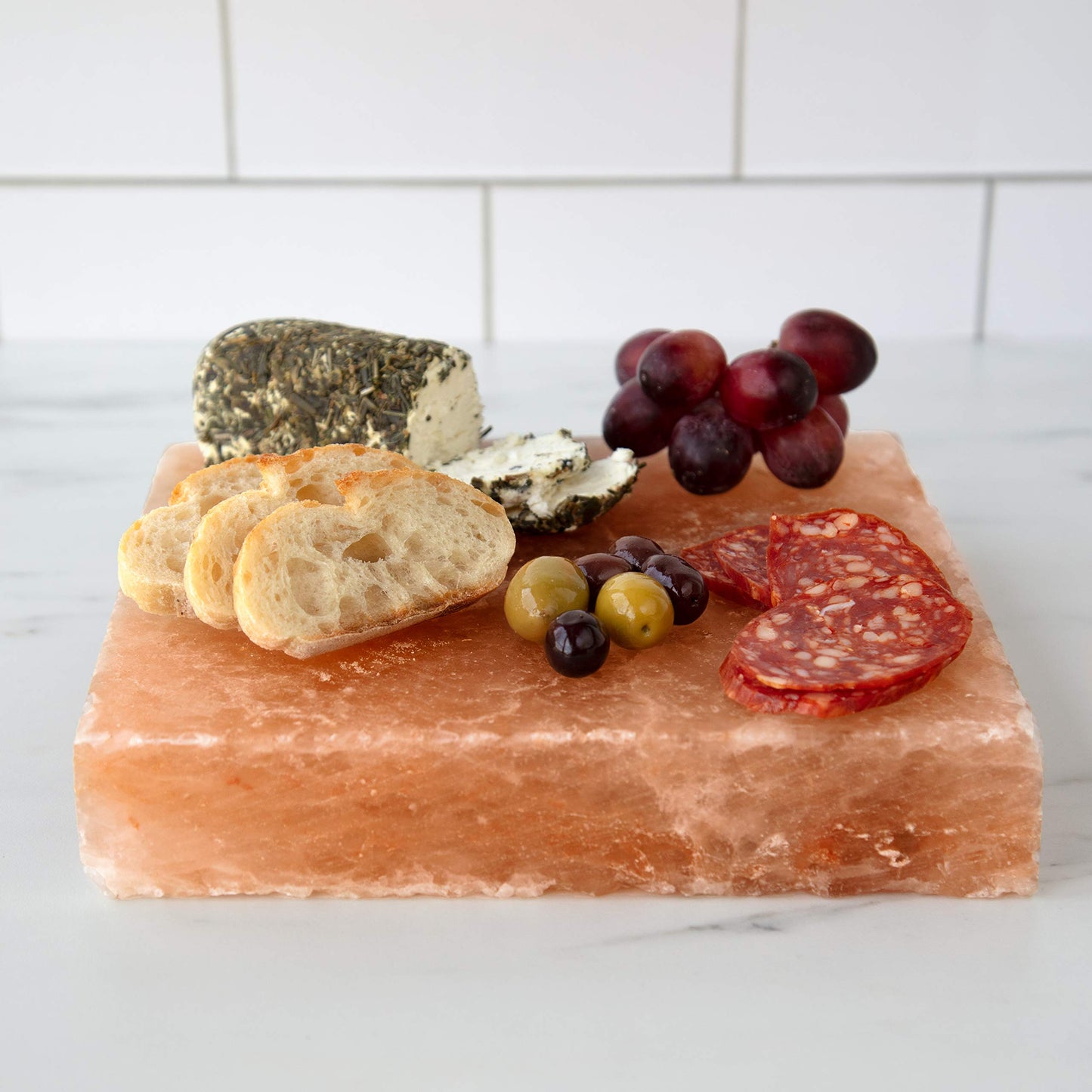 Camerons Himalayan Pink Salt Block for Grilling - 8x8, Maintains Even Temperature, Adds Salty Flavor, Barbecue Essential