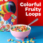 Kelloggs Froot Loops Breakfast Cereal, Good Source of Fiber, 15g Whole Grain, Family Size, 16.6 oz
