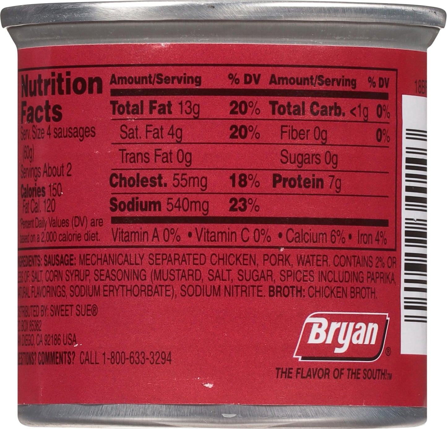 Bumble Bee Vienna Sausage, Canned Meat, Low Carb High Protein, 4.6 Ounce Can, Pack of 1