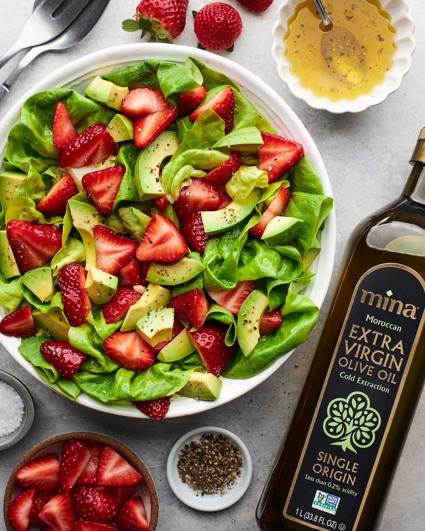 Mina Olive Oil Extra Virgin 33.8 Fl Oz, New Harvest, Polyphenol Rich Olive Oil for Cooking, Moroccan Extra Virgin Olive Oil, Sin