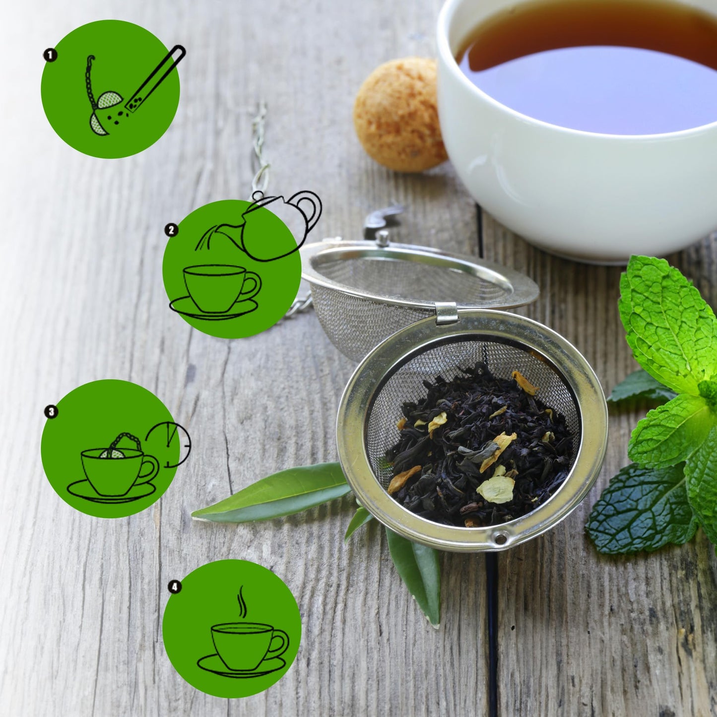 Gourmanity Energy Mix Loose Tea Sampler Gift Set, 3 Invigorating Flavors Of Energy & Wellness Tea, Power Up And Hydrate With The