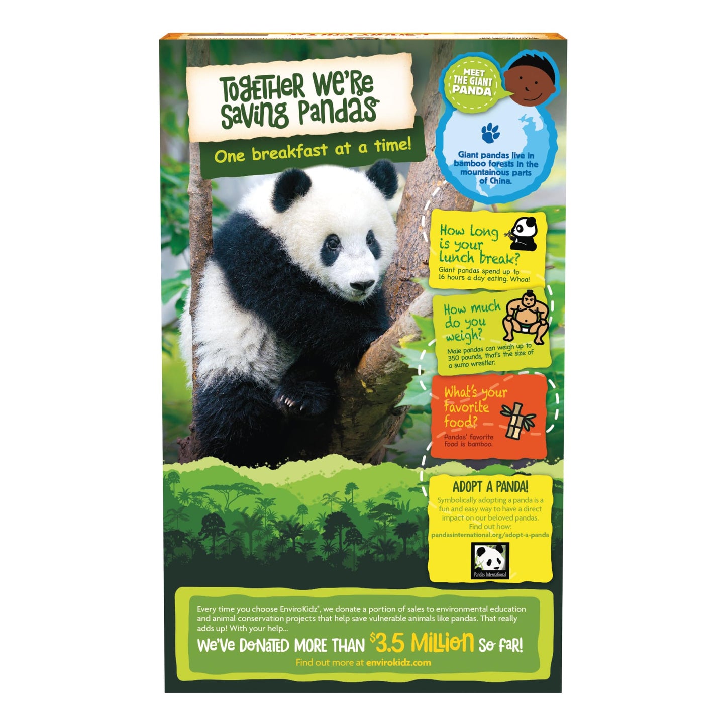 EnviroKidz Panda Puffs Organic Peanut Butter Cereal,10.6 Ounce,Gluten Free,Non-GMO,EnviroKidz by Natures Path