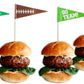 Multicolor Football Flag Wooden Food Picks - 2.5", 36 Pieces - Perfect For Game Day, Sports Parties, Birthdays, And Themed Events