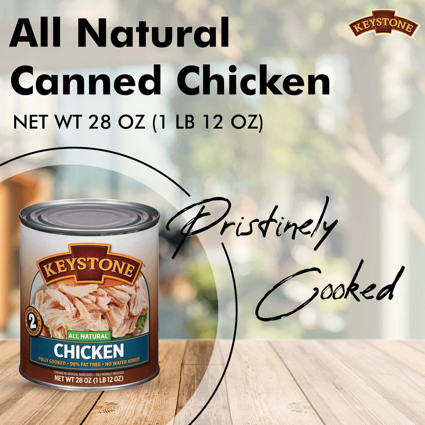 Keystone Meats All Natural Heat And Serve Canned Chicken 28 Oz Fully Cooked Canned Meat Shelf Stable Emergency Survival Canned F