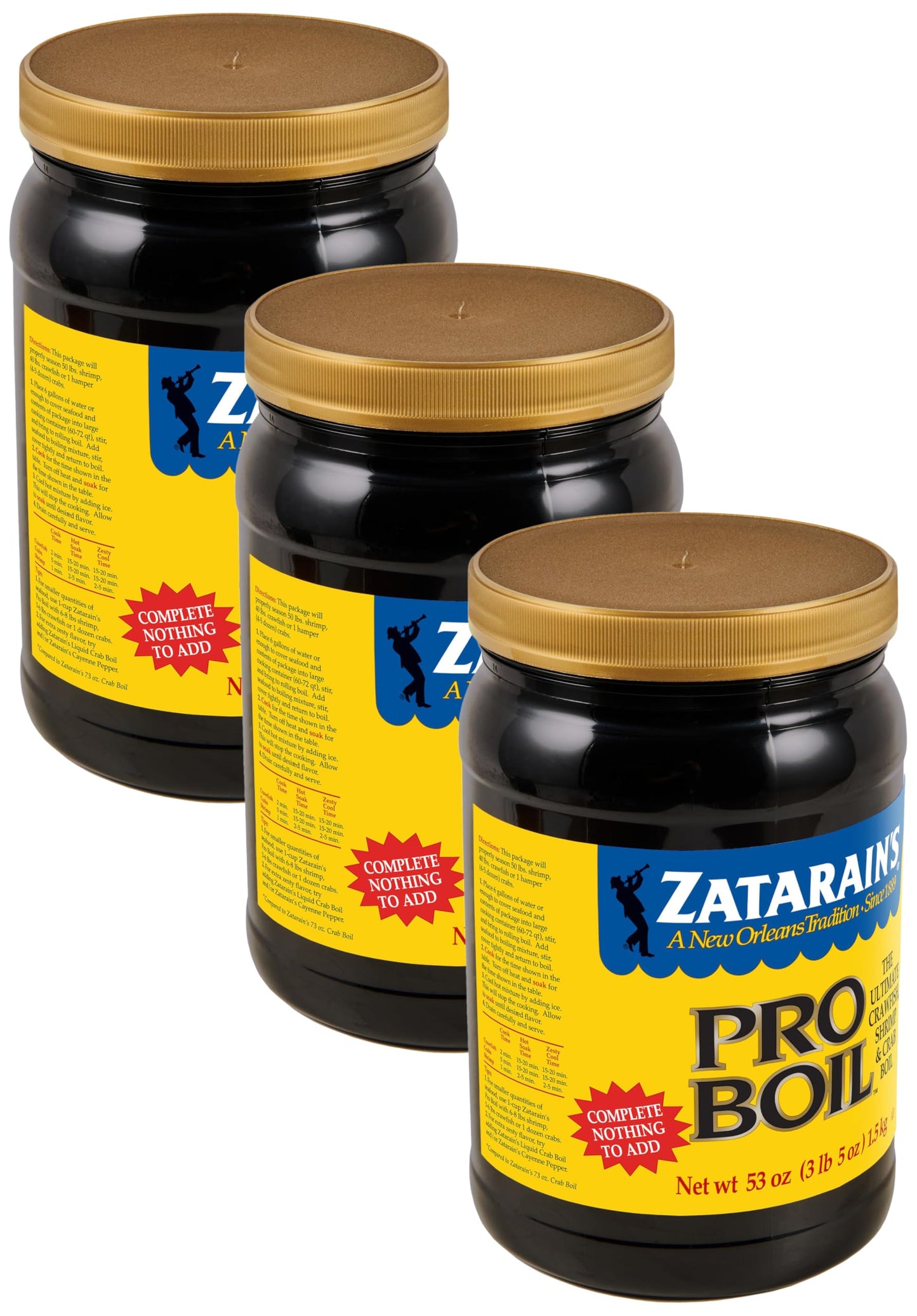 Zatarains Pro Boil, 53 oz (Pack of 3)