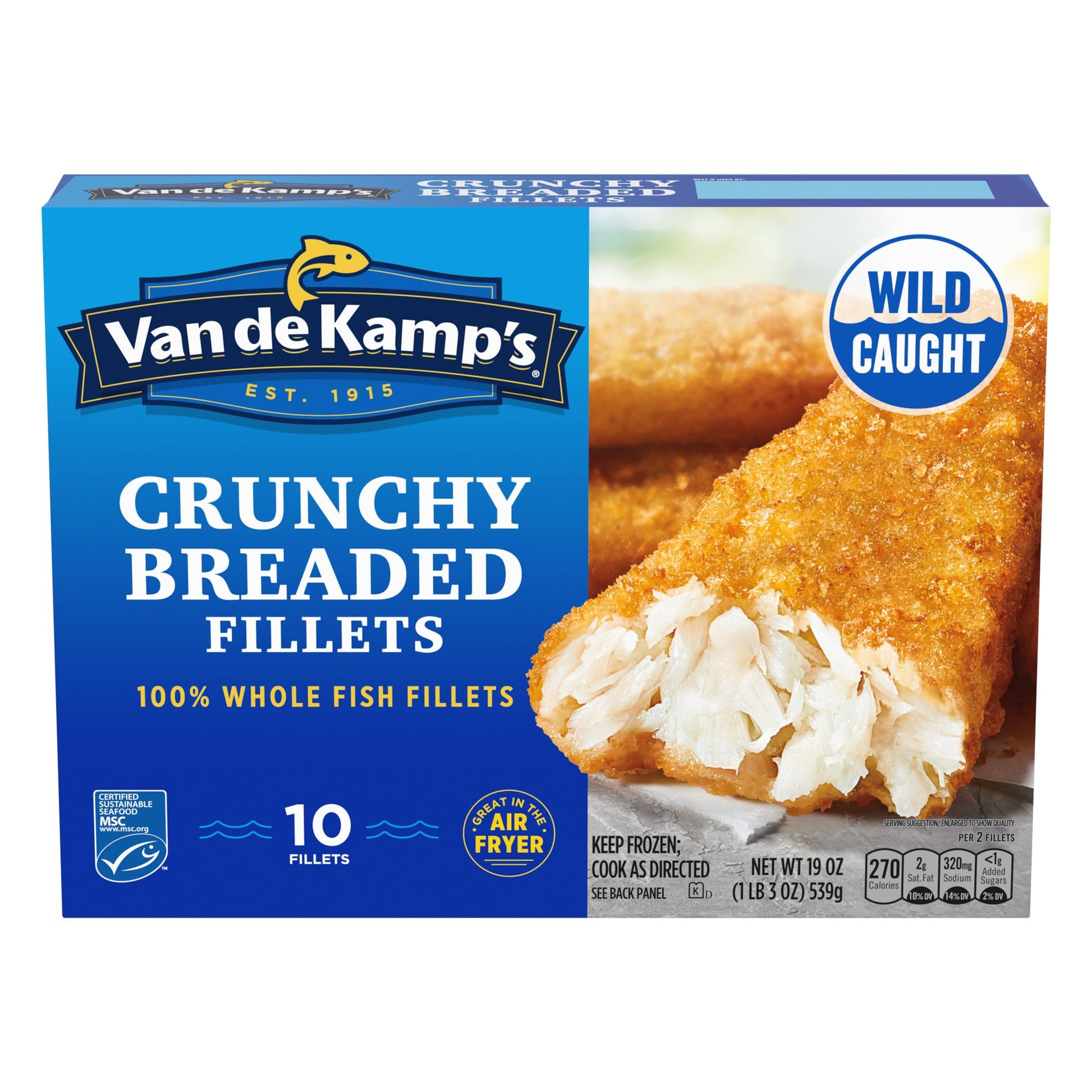 Van de Kamps Crunchy Fish Fillets, 19 oz (frozen)