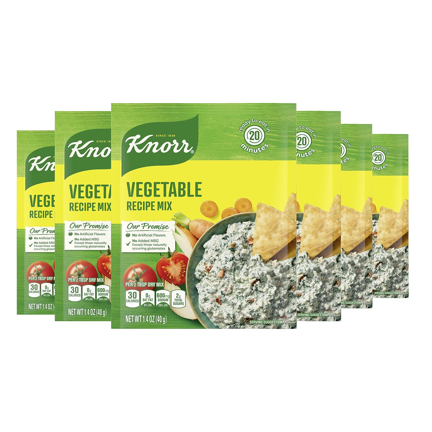 Knorr Soup Mix for Soups, Sauces & Meals, Vegetable, 1.4 oz, Pack of 12, Model 48001221284