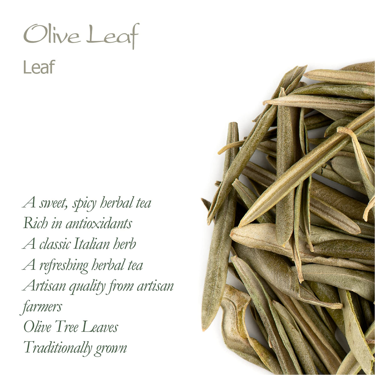 Valley of Tea Olive Leaf Tea - Dried Organic Olive Leaves, 350g