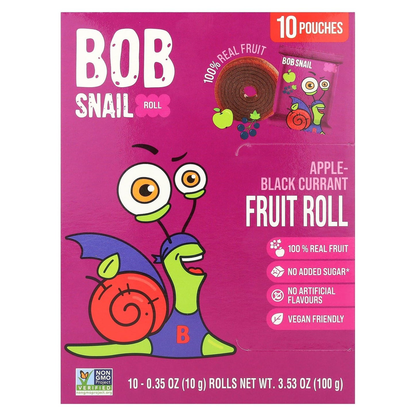 Bob Snail Apple Black Currant Fruit Rolls, 100 GR