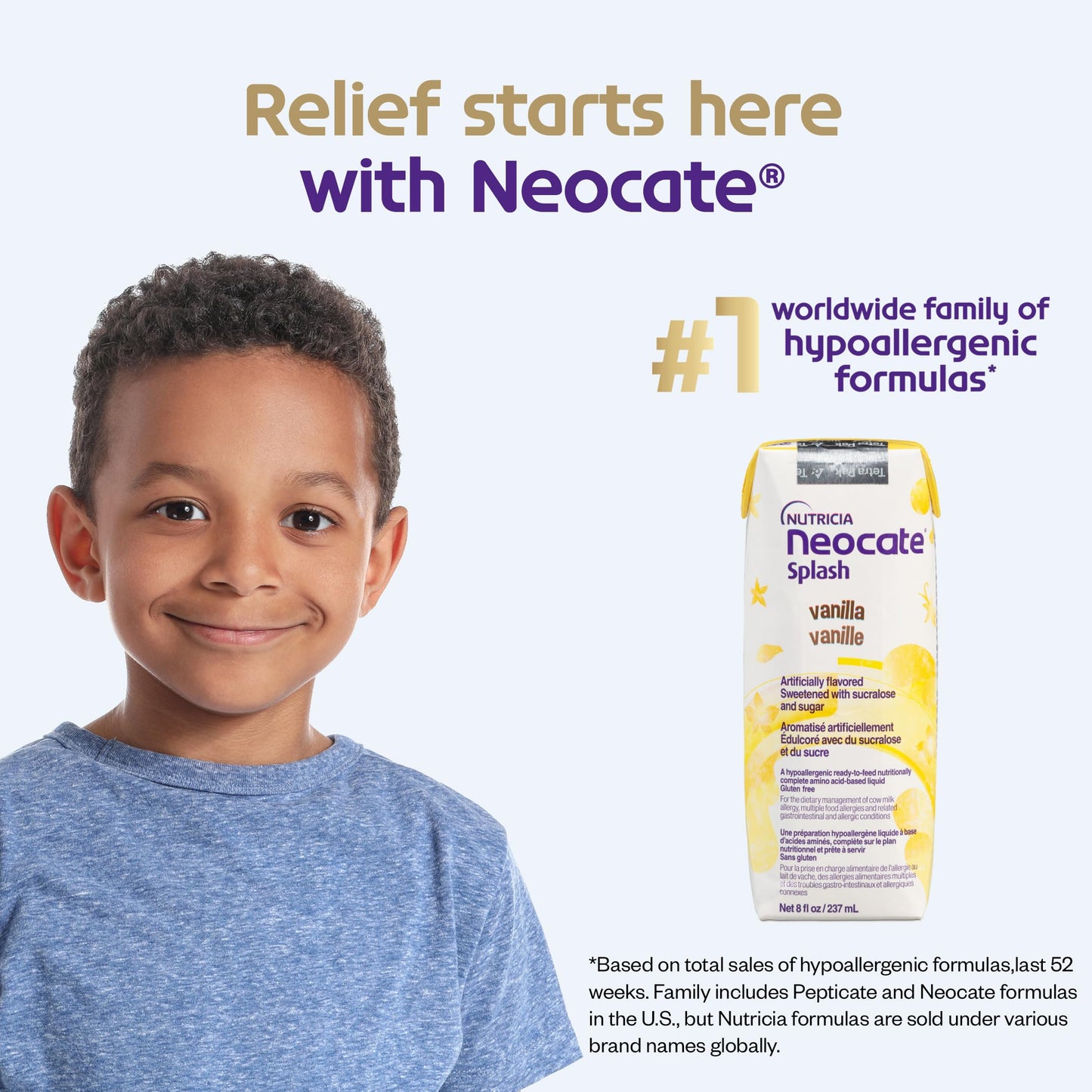 Nutricia Neocate Splash - Ready-To-Feed Hypoallergenic, Amino Acid-Based Toddler And Junior Formula - Tropical Fruit - 8 Fl Oz (Case Of 27)
