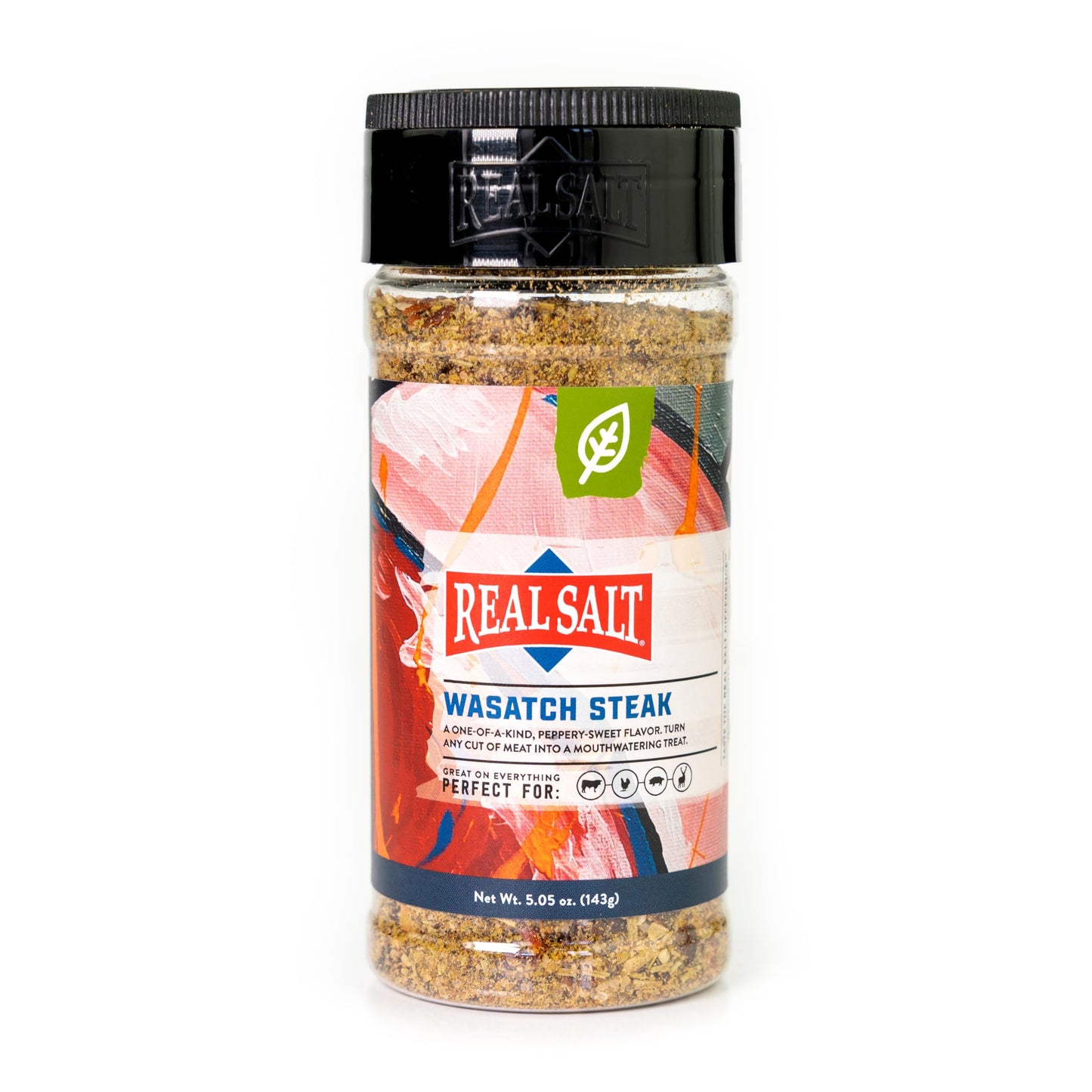 Redmond Real Sea Salt - Natural Unrefined Gluten Free Wasatch Steak Shaker