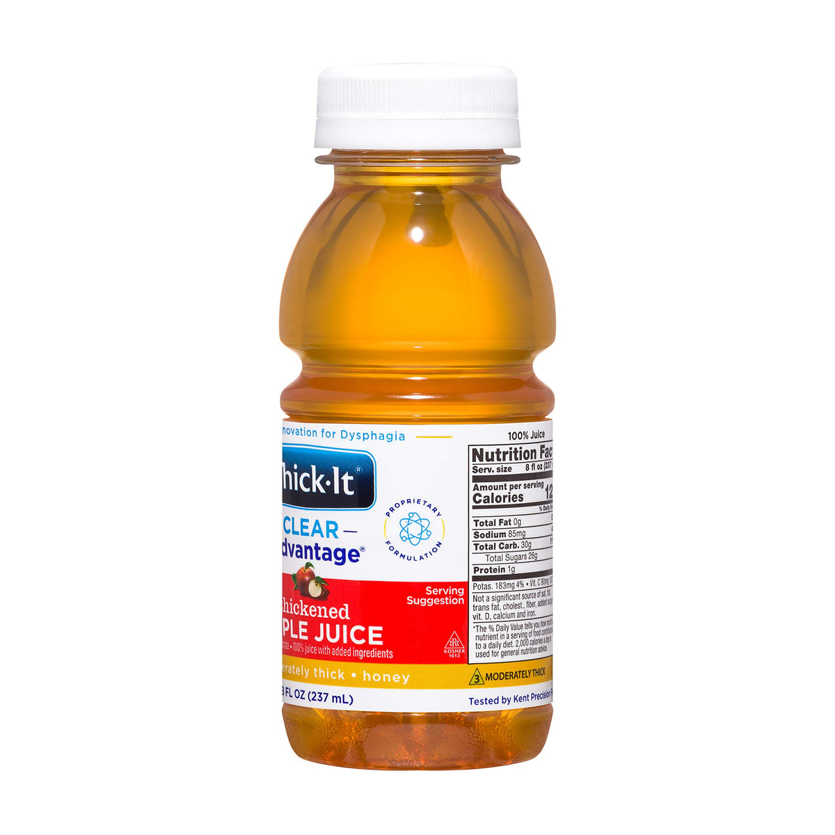 Thick-It Clear Advantage Thickened Apple Juice - Moderately Thick/Honey, 8 Oz Bottle (457)