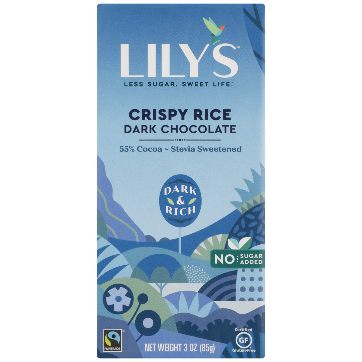 Lilys Crispy Rice Dark Chocolate (12x3 OZ)