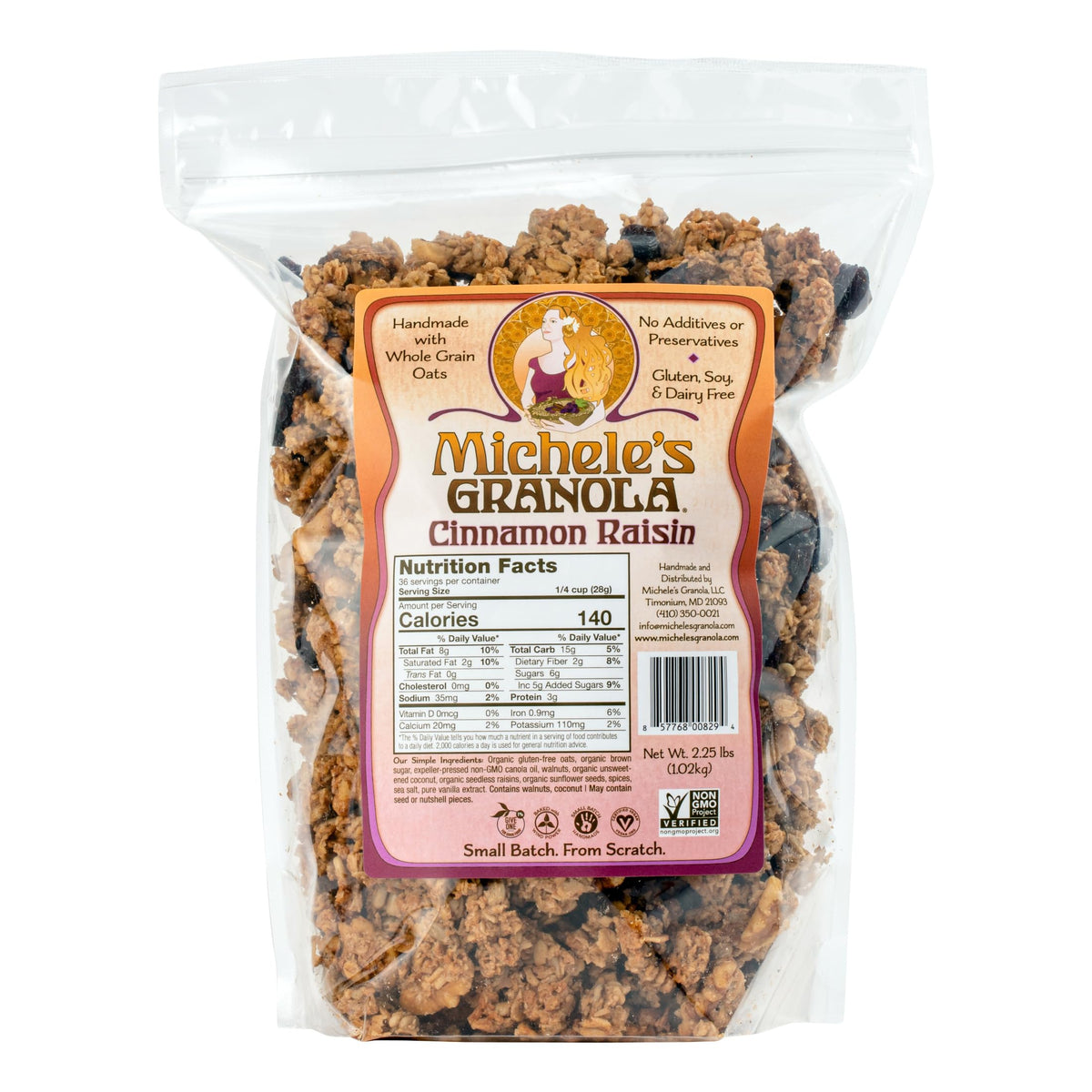 Michele's Granola Cinnamon Raisin, Gluten-Free & Non-GMO, 2.25 Pound Bulk Bag