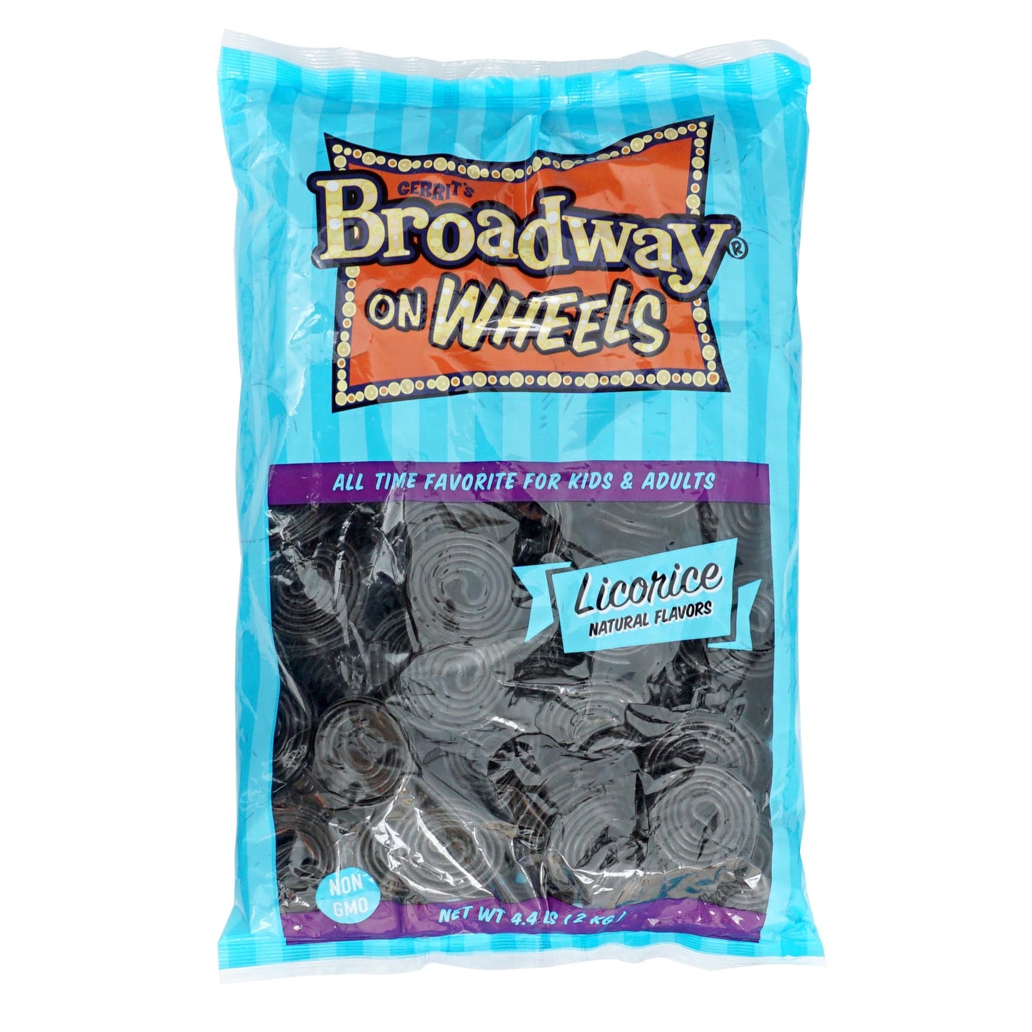 Broadway Black Licorice Wheels Candy, 4.4 Pound Bulk Bag, Licorice Wheels Candy