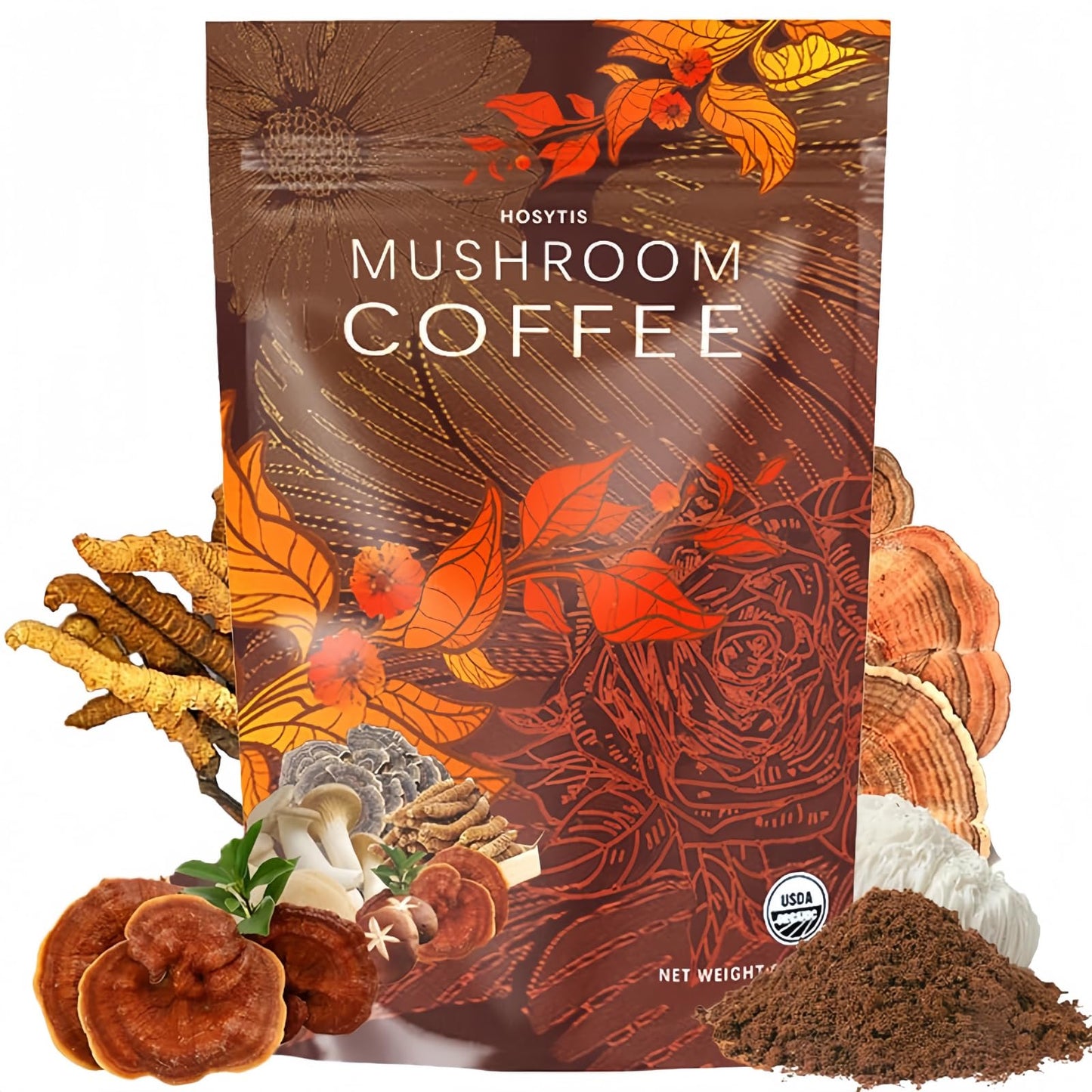 Mushroom Coffee With LionS Mane  Reishi  Cordyceps  Shiitake  King Tflavor Blendpet & Turkey Tail Everyday Dose (30 Servings) Top-Grade Instant Coffee For Playter Focus  Energy(6.35 Ounce Pack Of 180G)