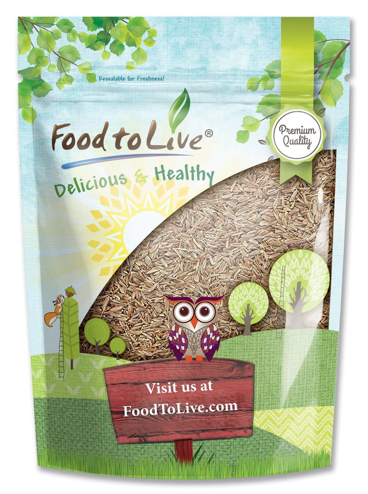 Food to Live - Caraway Seeds, 2.5 Pounds - Whole Raw Dried Caraway Seeds, Kosher and Vegan, Bulk Savory Spice. Rich in Dietary F