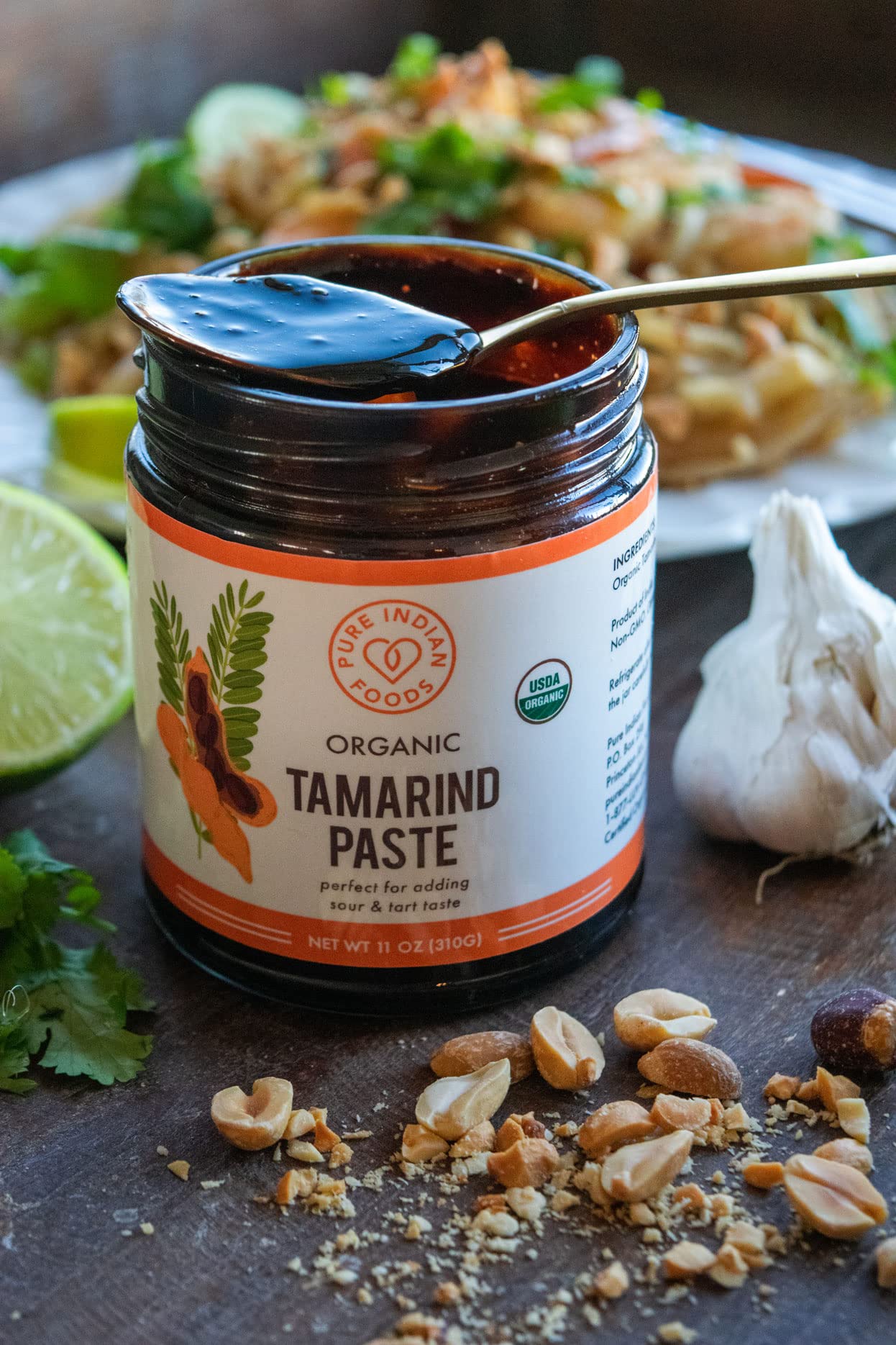 Pure Organic Tamarind Paste Concentrate - Sweet and Sour Sauce for Indian Chutney and Thai curry, Gluten Free, No Sugar Added, G