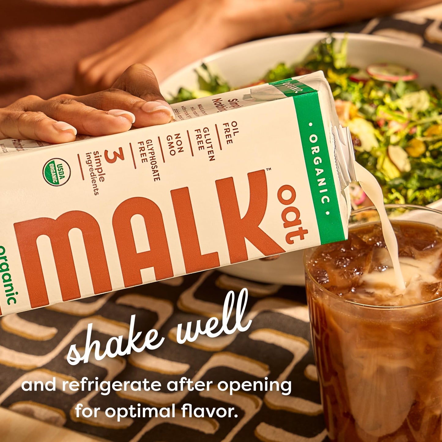 MALK Oat Milk (32oz, Pack of 6) Original Shelf Stable Organic Oat Milk, Non GMO, Dairy Free, Vegan, Plant Based, No Gums or Fill